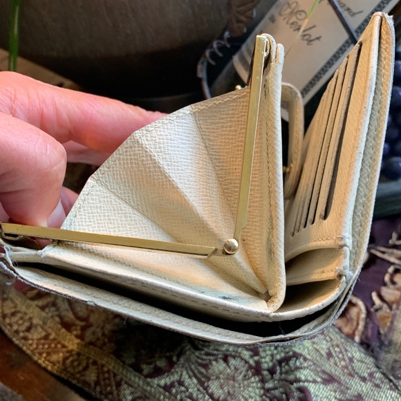 Rare🔥AUTHENTIC LOUIS VUITTON damier Azure checkers print snap kisslock wallet - Picture 12 of 16